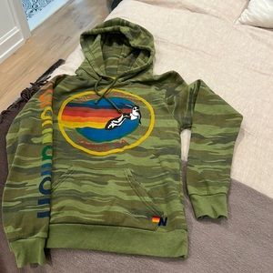 Aviator Nation camo hooded sweatshirt size M